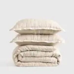 Quince European Linen Dream Quilt Set NWT Full/Queen